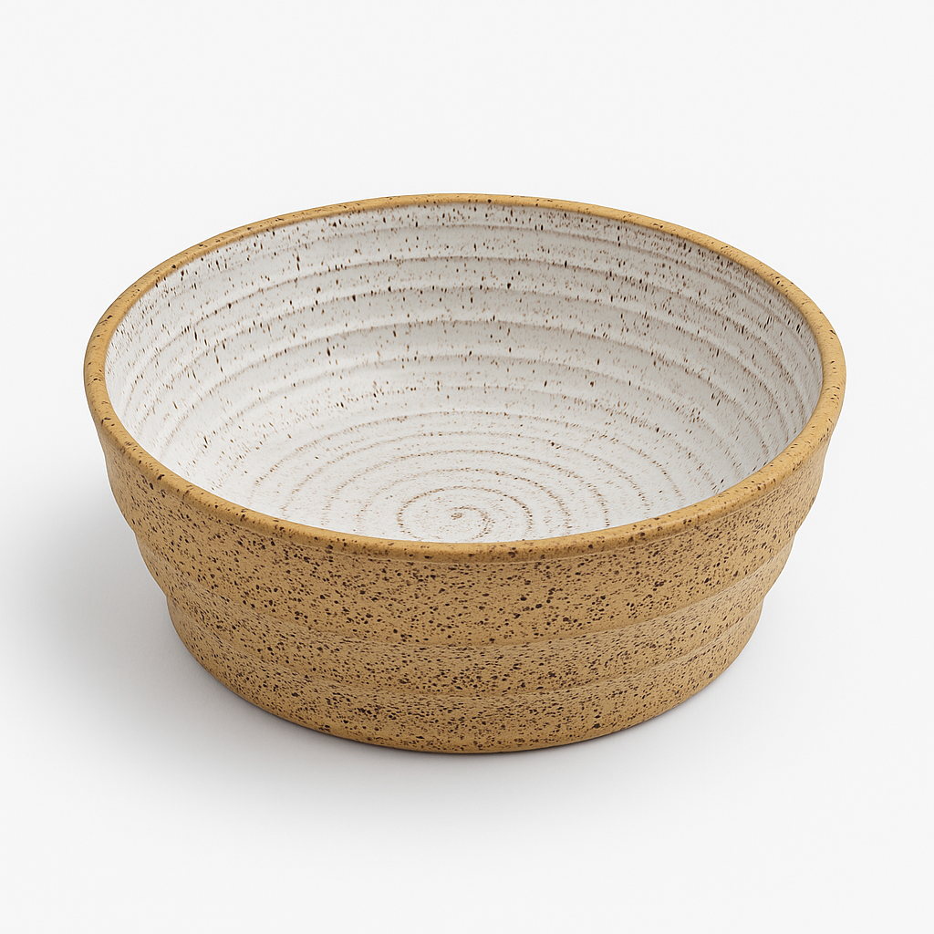 Ceramic bowl with white glaze – approx. 2 L