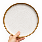 Turned plate 27 cm - White
