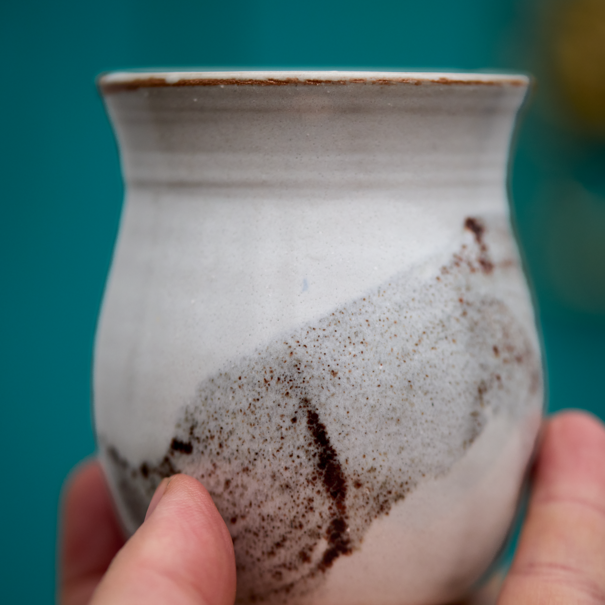 Matero ceramiczne „Biel i Ziemia”