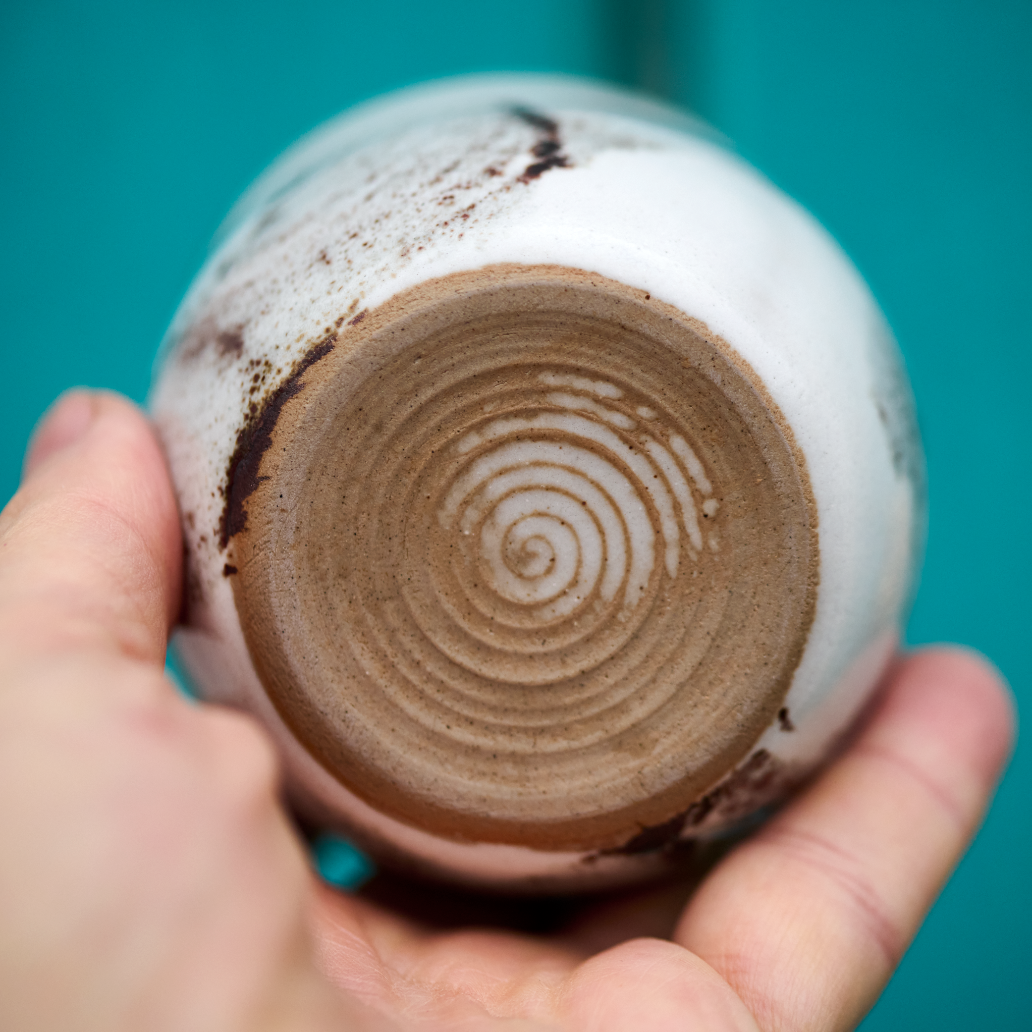 Matero ceramiczne „Biel i Ziemia”