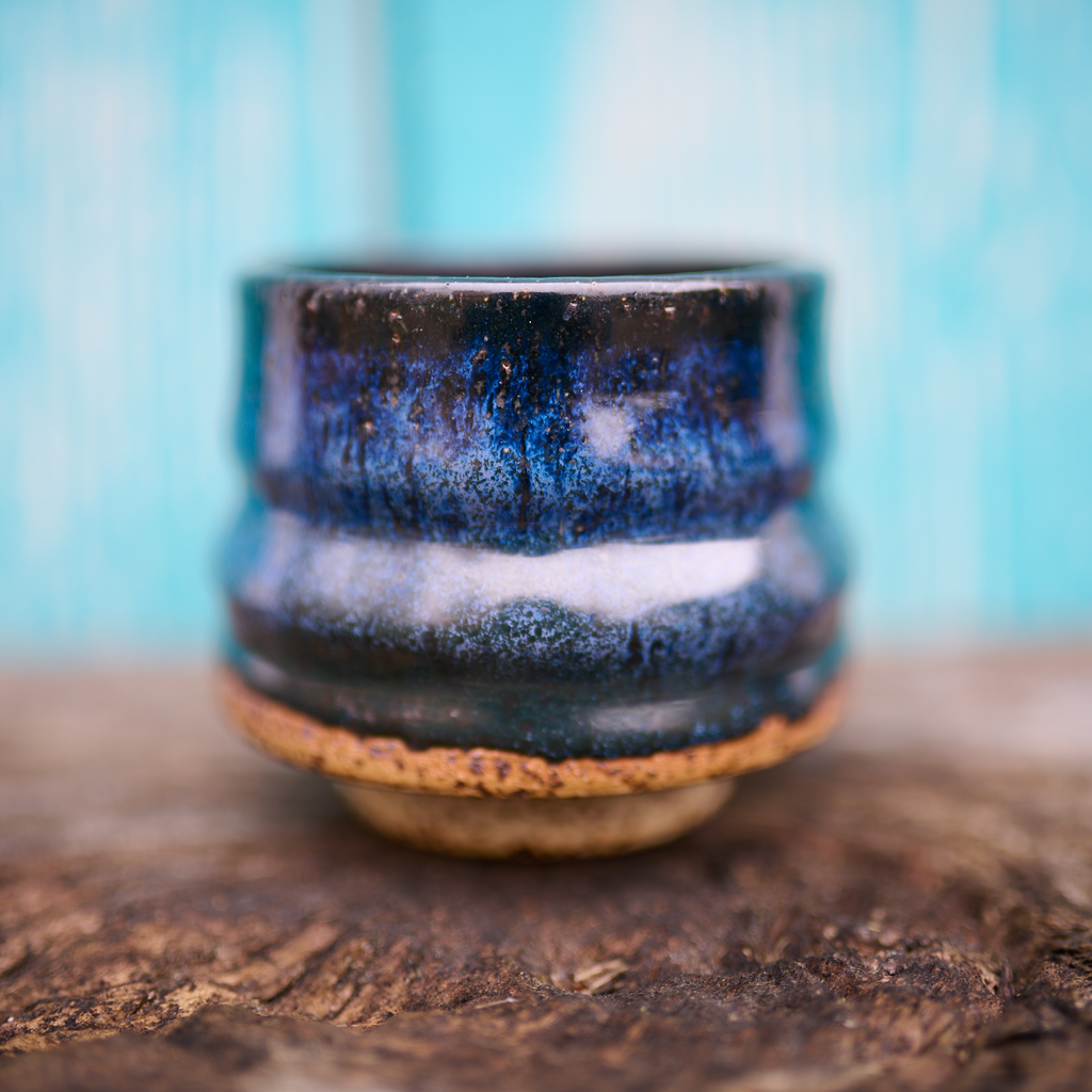 Cobalt ceramic bowl, approx. 300 ml, wheel-throw