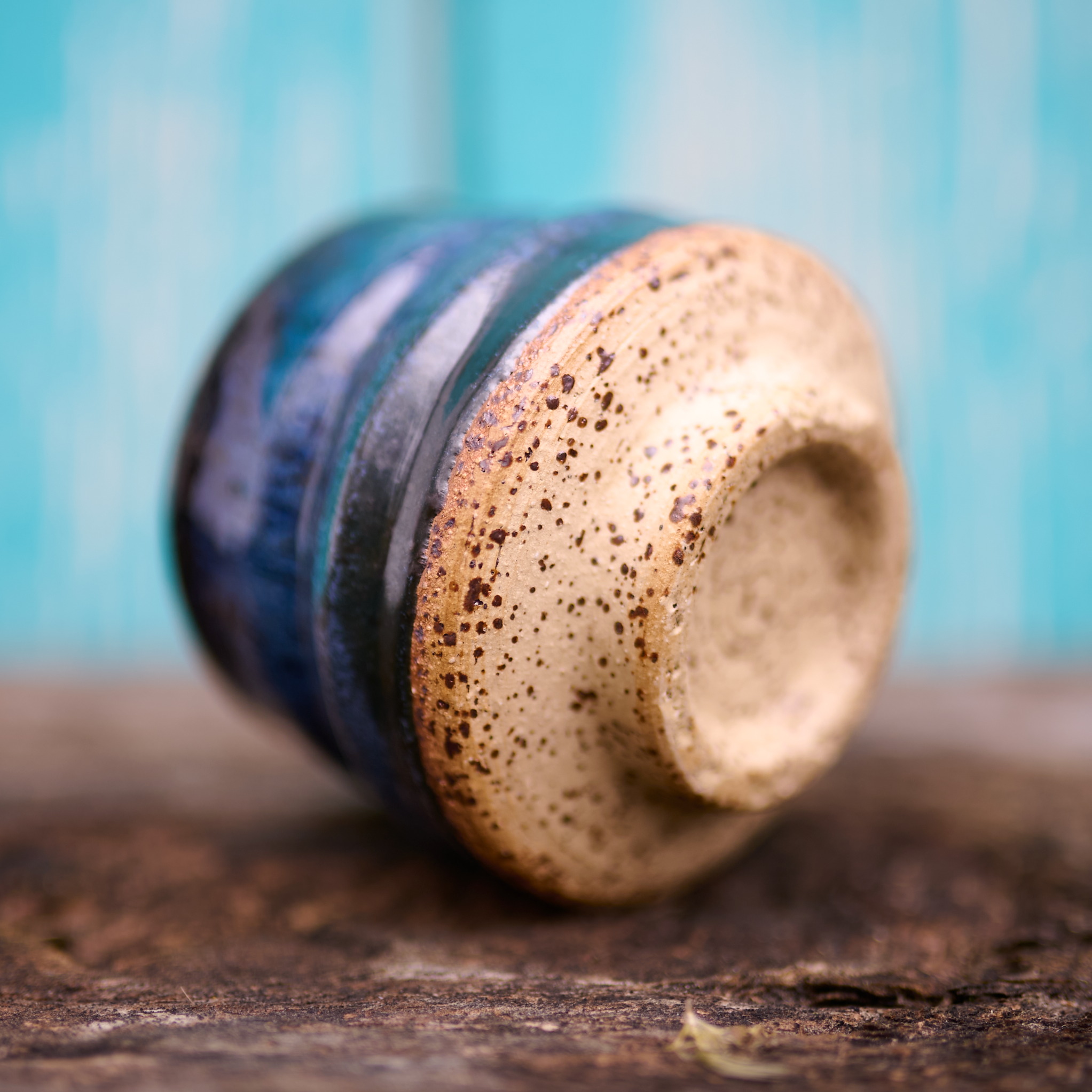 Cobalt ceramic bowl, approx. 300 ml, wheel-throw