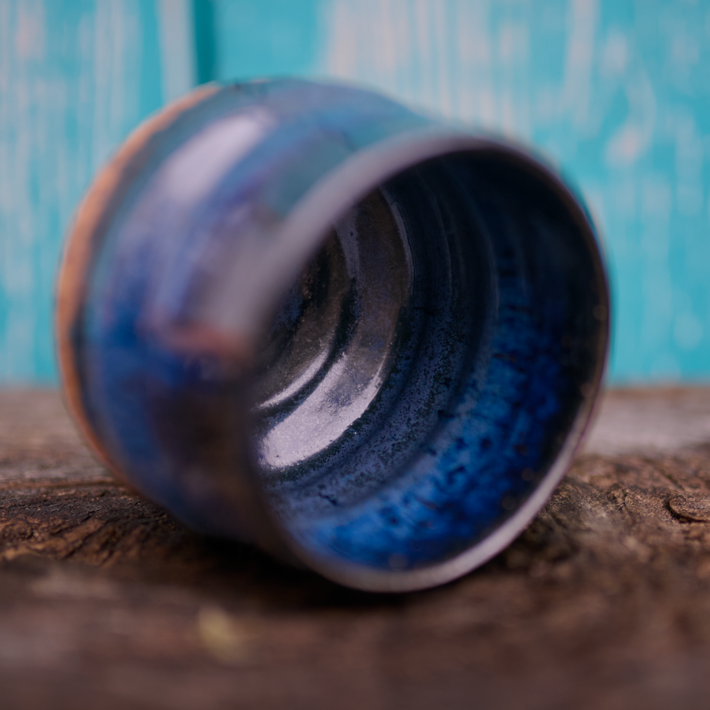 Cobalt ceramic bowl, approx. 300 ml, wheel-throw