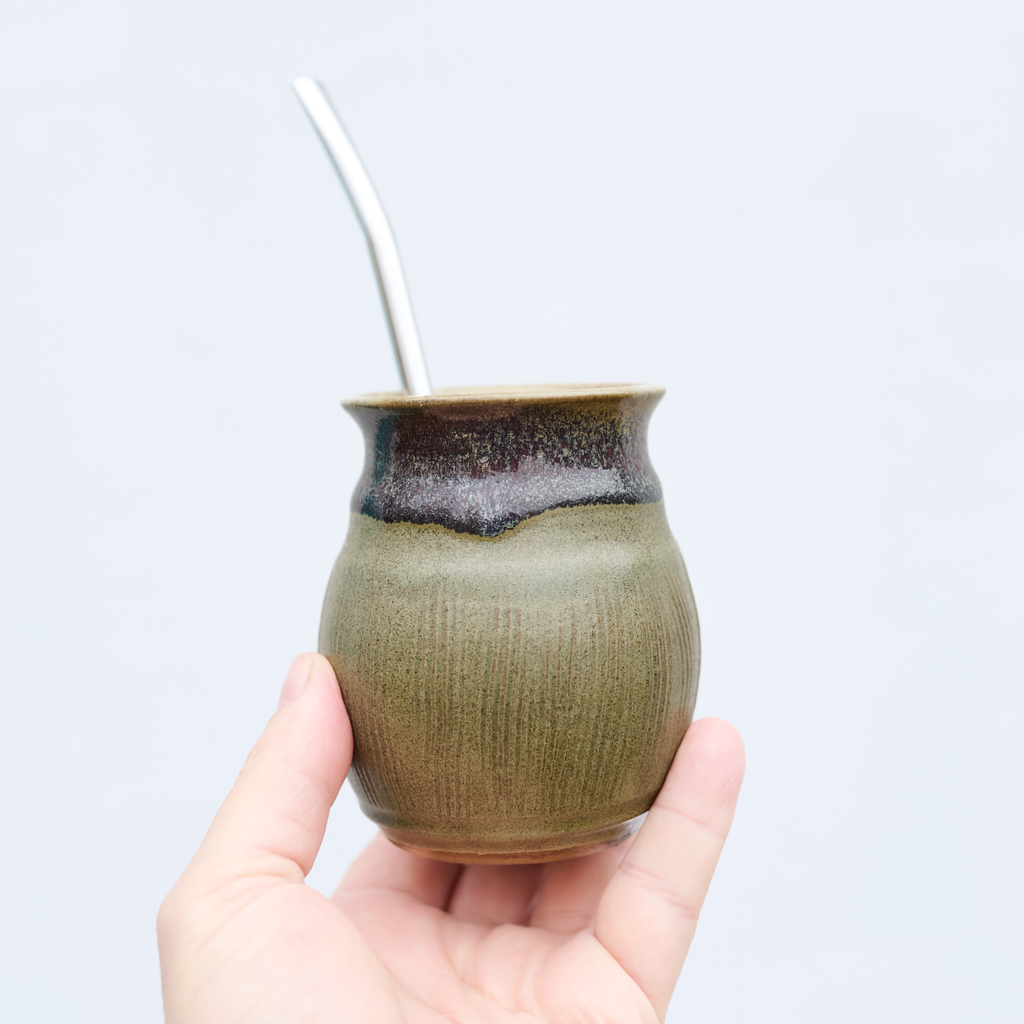 Olive ceramic matero