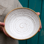 Ceramic bowl with white glaze – approx. 2 L