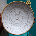 Ceramic bowl with white glaze – approx. 2 L