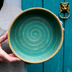 Ceramic bowl with mint glaze – approx. 1.5 L