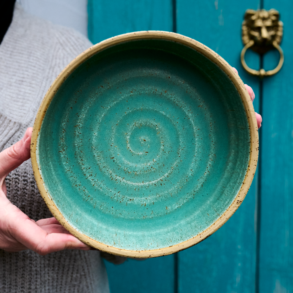 Ceramic bowl with mint glaze – approx. 1.5 L