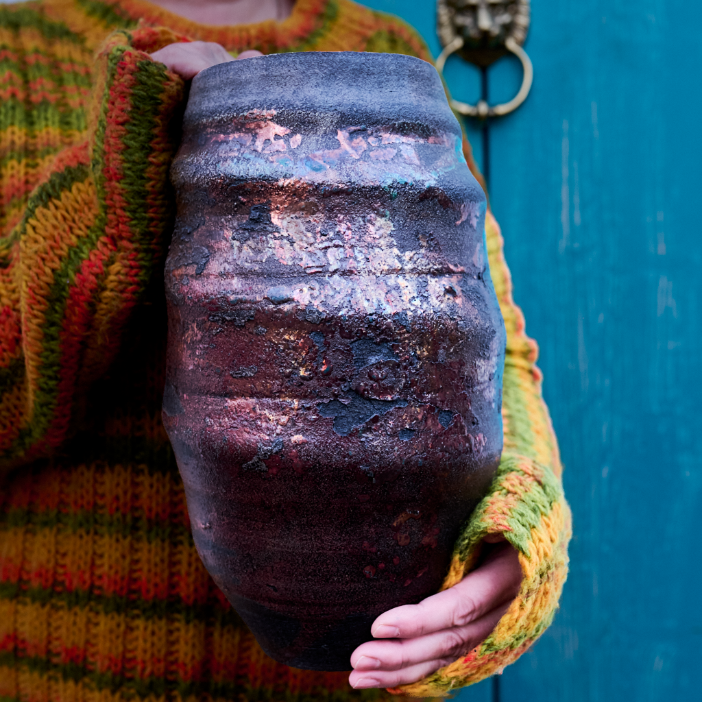 Raku – Flame Accent Vase 32 cm
