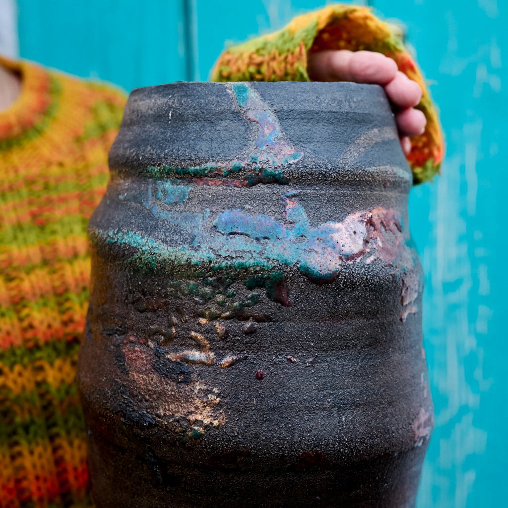 Raku – Flame Accent Vase 32 cm