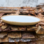 Turned plate 27 cm - White