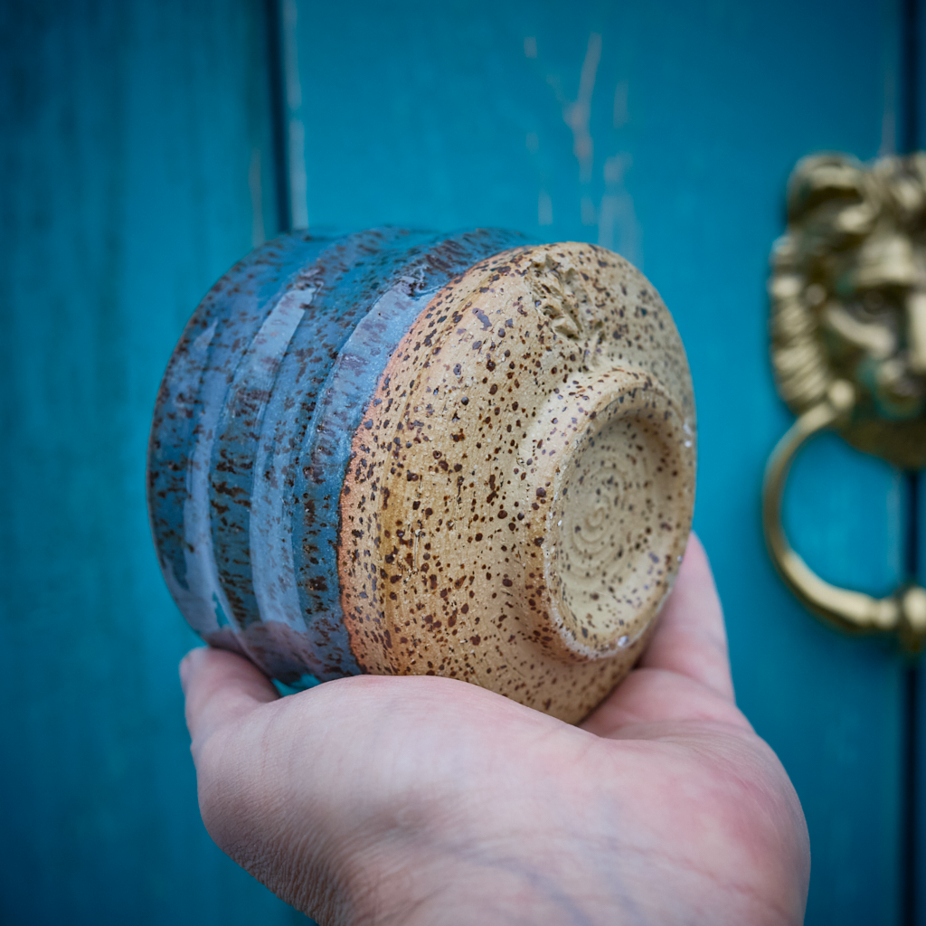 Cobalt ceramic bowl, approx. 300 ml, wheel-throw