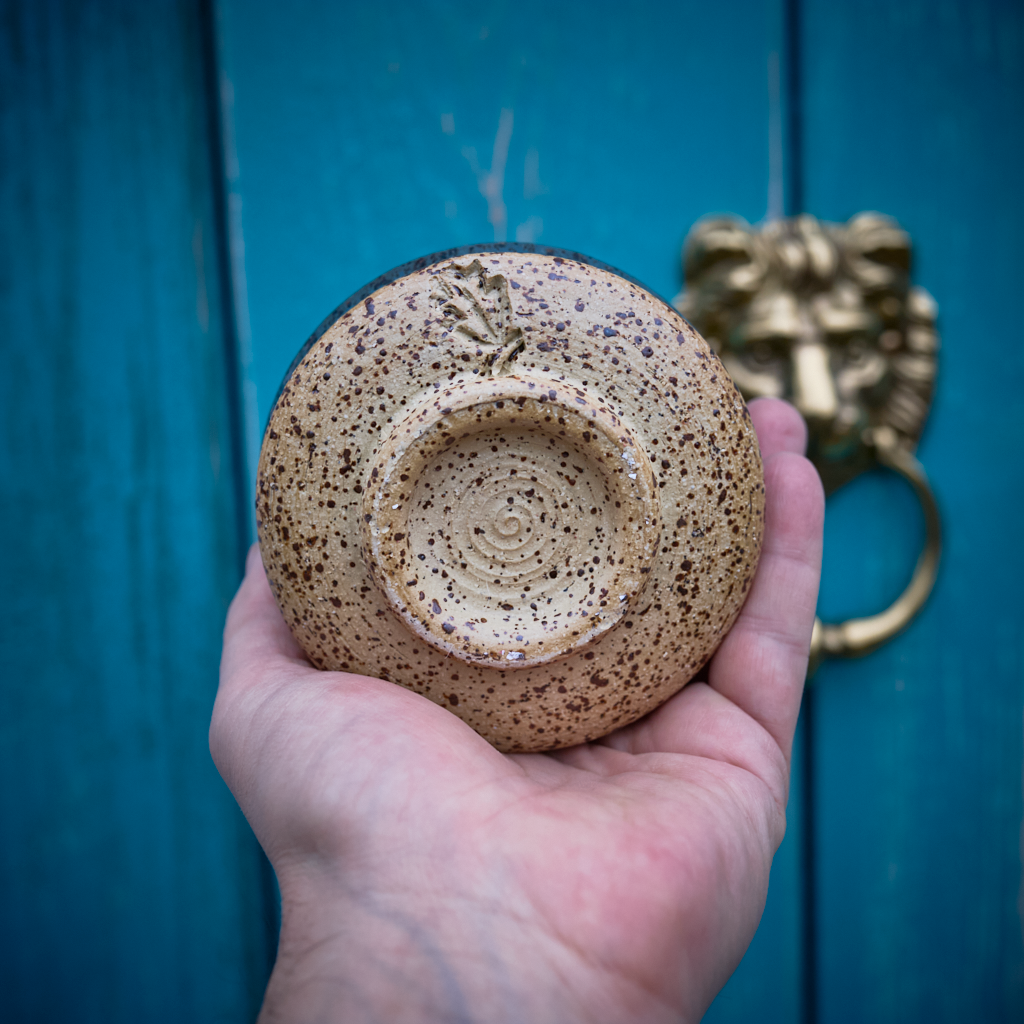 Cobalt ceramic bowl, approx. 300 ml, wheel-throw