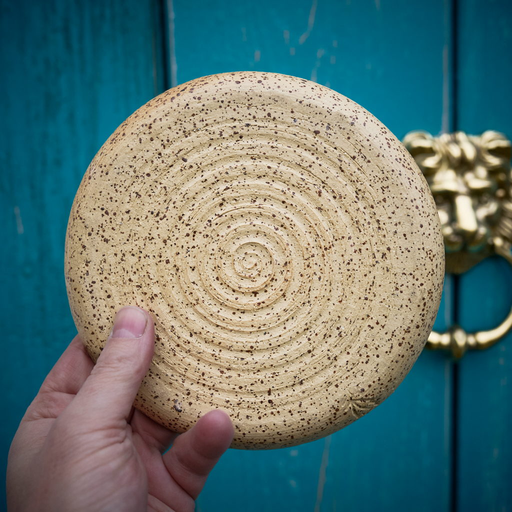 Talerzyk Deserowy 17 cm – "Miętowa Pistacja" (Kamionka)