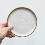 Talerzyk Deserowy 17 cm – "Biała Szałwia" (Kamionka)