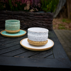 Talerzyk Deserowy 17 cm – "Biała Szałwia" (Kamionka)