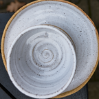 Talerzyk Deserowy 17 cm – "Biała Szałwia" (Kamionka)