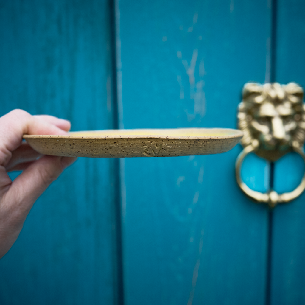 Talerzyk Deserowy 17 cm – "Złoty Wrotycz" (Kamionka)