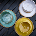 Talerzyk Deserowy 17 cm – "Złoty Wrotycz" (Kamionka)