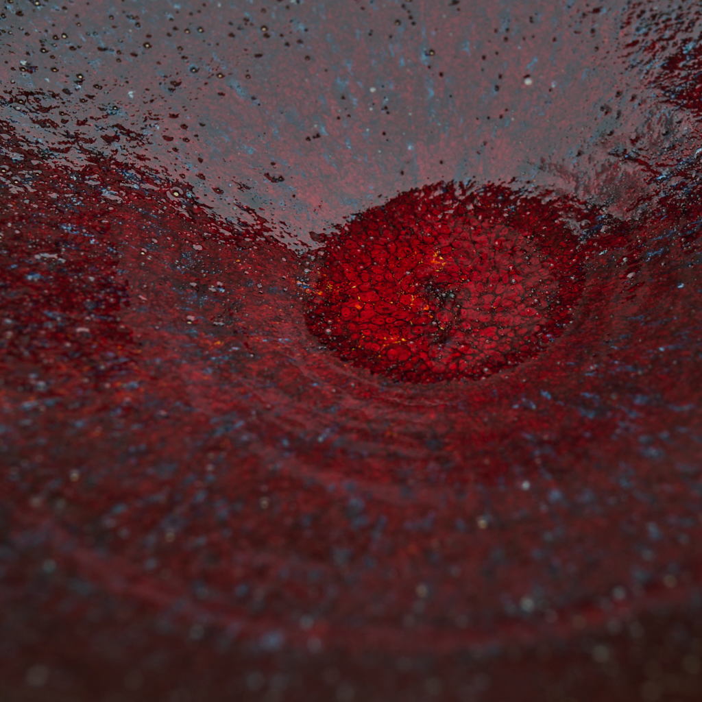 Ceramic bowl with red glaze – approx. 1.5 L