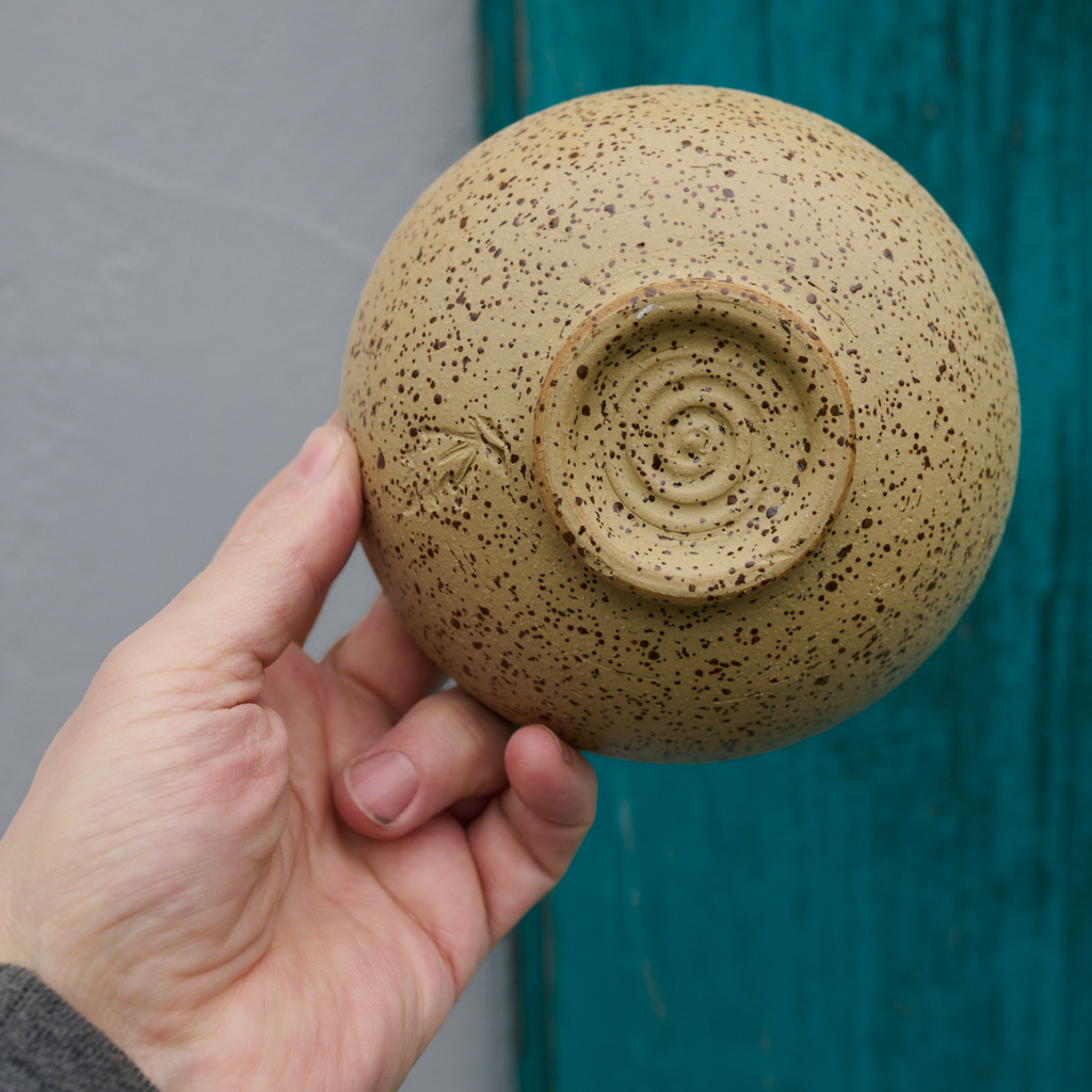 Miska Kamionkowa "Biała Szałwia" – 13 cm / 400 ml | Ręcznie toczona