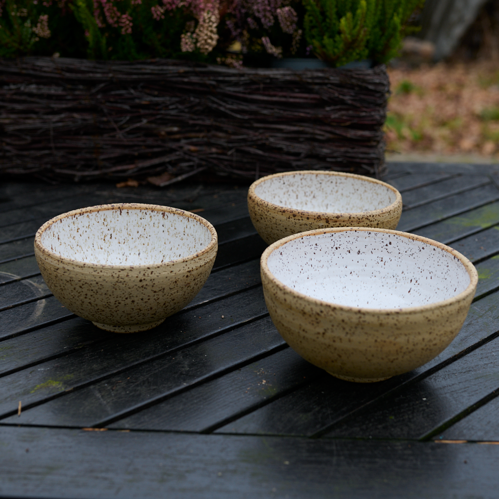 Miska Kamionkowa "Biała Szałwia" – 13 cm / 400 ml | Ręcznie toczona