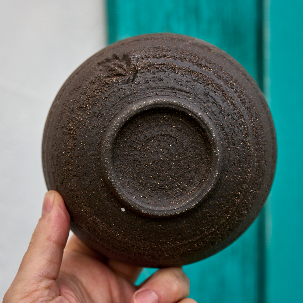 Miseczka  "Leśny Zmierzch" – Ciemna Glina i Zieleń | 14 cm