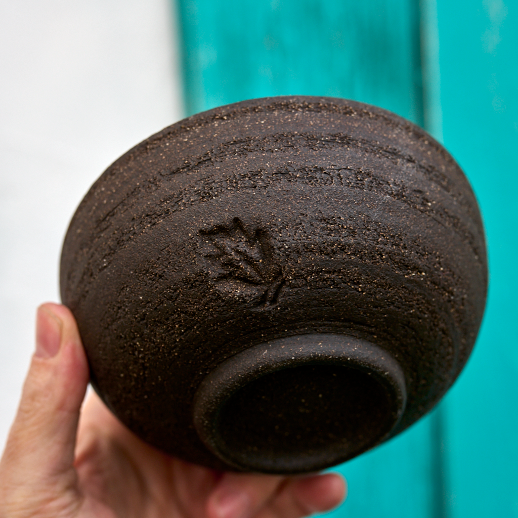 Miseczka  "Leśny Zmierzch" – Ciemna Glina i Zieleń | 14 cm