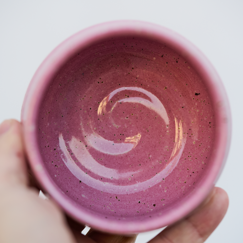 Zestaw, Lawendowy duet – ręcznie toczone czarki ceramiczne (ok. 300 ml)