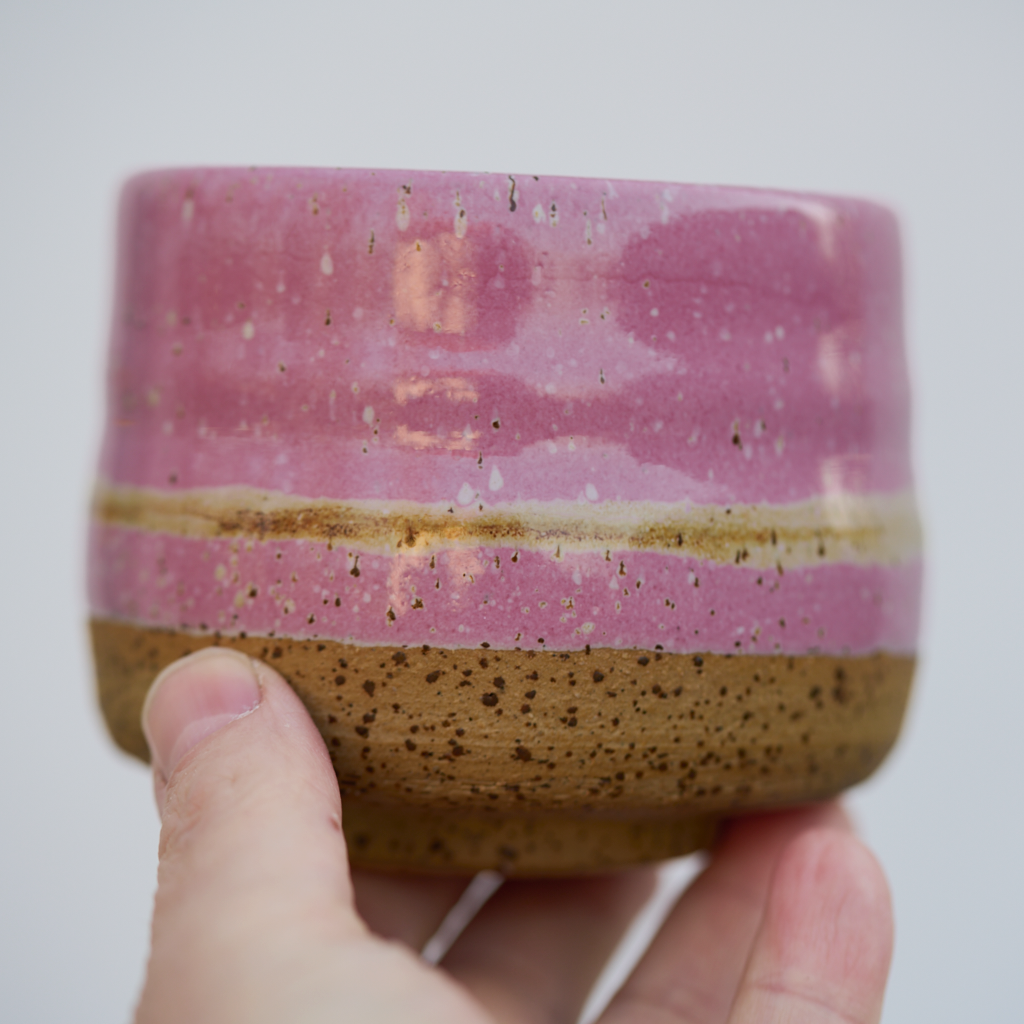 Zestaw, Lawendowy duet – ręcznie toczone czarki ceramiczne (ok. 300 ml)