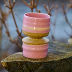 Zestaw, Lawendowy duet – ręcznie toczone czarki ceramiczne (ok. 300 ml)