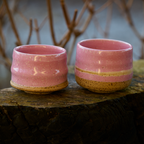 Zestaw, Lawendowy duet – ręcznie toczone czarki ceramiczne (ok. 300 ml)