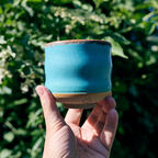 Czarka Ceramiczna "Turkusowy sen" – Kamionka ok. 300 ml – toczona na kole garncarskim