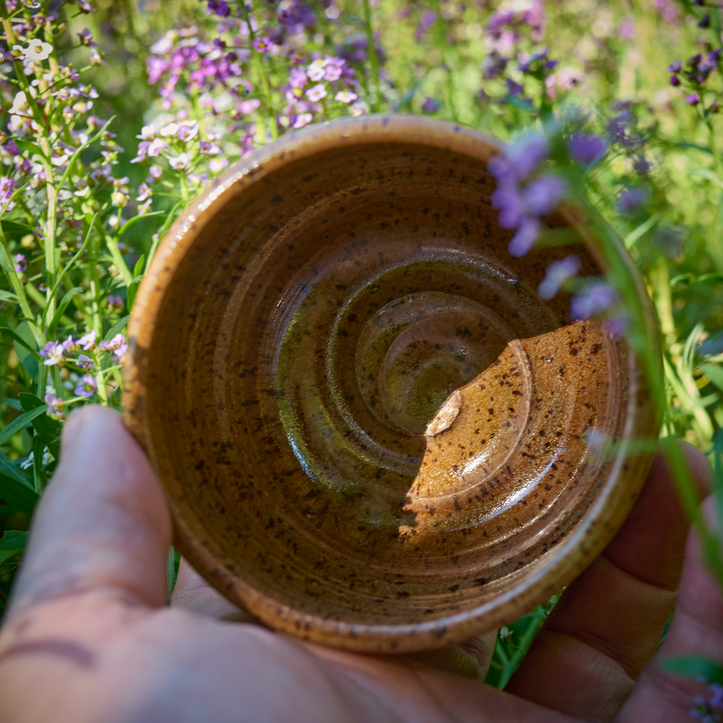 Cobalt ceramic bowl, approx. 300 ml, wheel-throw