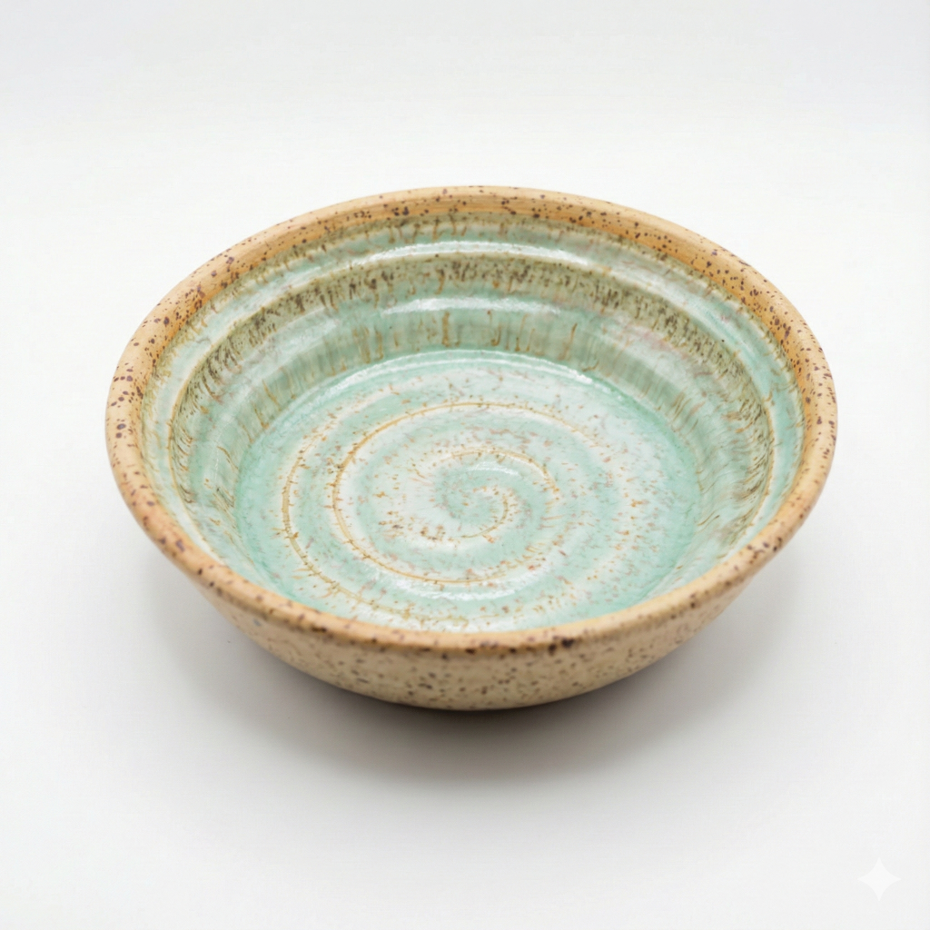 Ceramic bowl with mint glaze – 2 L