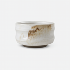 Czarka ceramiczna biała/brąz 300 ml – toczona na kole garncarskim