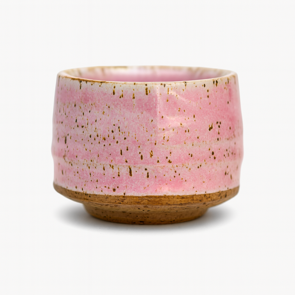 Czarka ceramiczna różowa 300 ml – toczona na kole garncarskim