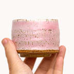 Czarka ceramiczna różowa 300 ml – toczona na kole garncarskim